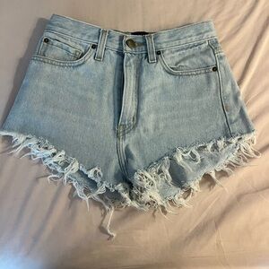 Urban outfitters high rise cheeky jean shorts.